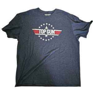Top Gun Gray Men T-Shirt Size 2XL
